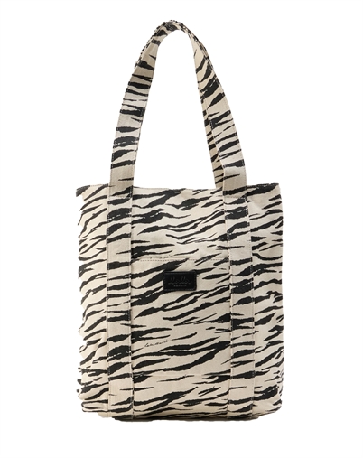 Lala Berlin - Carmela 2.0 Printed Canvas Tasche - White Black Tiger